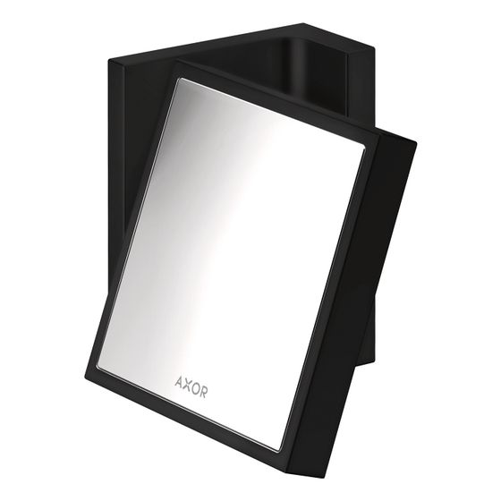 Hansgrohe AXOR Universal Rectangular Rasierspiegel, Wandmontage, neigbar, 120x110x80mm, Glas/Metall, Mattschwarz