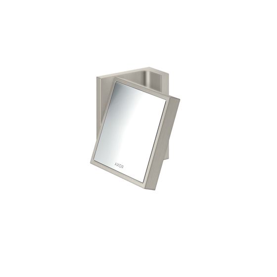 Hansgrohe AXOR Universal Rectangular Rasierspiegel, Wandmontage, neigbar, 120x110x80mm, Glas/Metall, Edelstahl Optic