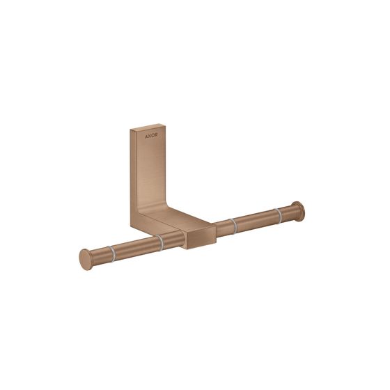 Hansgrohe AXOR Universal Rectangular Toilettenpapierhalter doppelt, 110x102mm, Metall, Brushed Red Gold