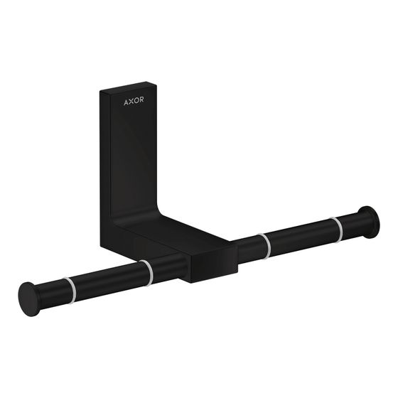 Hansgrohe AXOR Universal Rectangular Toilettenpapierhalter doppelt, 110x102mm, Metall, Mattschwarz