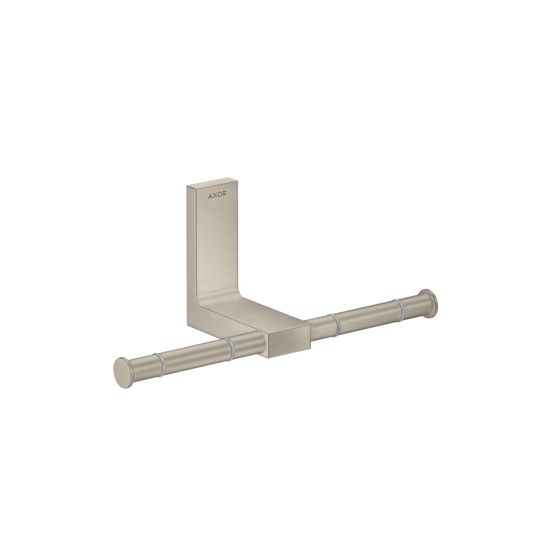 Hansgrohe AXOR Universal Rectangular Toilettenpapierhalter doppelt, 110x102mm, Metall, Brushed Nickel