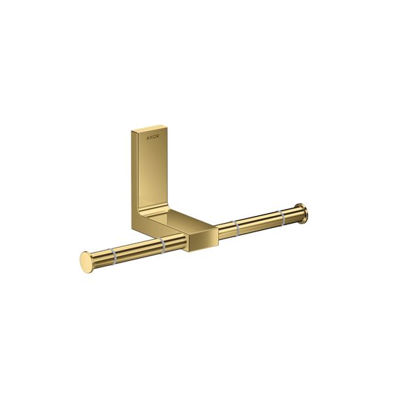 Hansgrohe AXOR Universal Rectangular Toilettenpapierhalter doppelt, 110x102mm, Metall, Polished Gold Optic