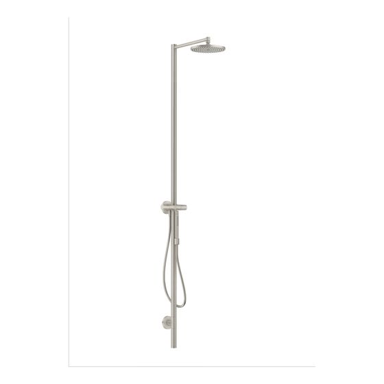 Hansgrohe AXOR Starck Nature Duschsäule, Kopfbrause 240mm, 1jet, DN 15, 12,2l/min, Edelstahl Optic