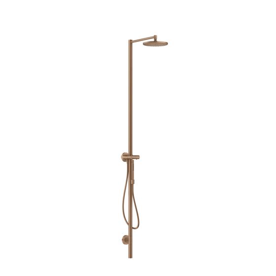 Hansgrohe AXOR Starck Duschsäule, Thermostat, Kopfbrause 240mm, 1jet, DN 15, Brushed Red Gold