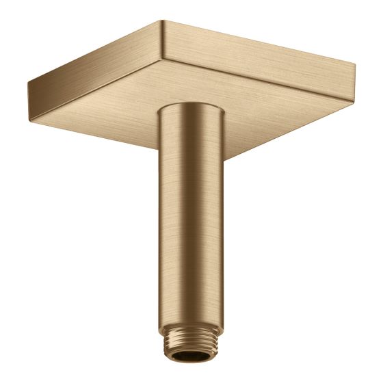 Hansgrohe AXOR ShowerSolutions Deckenanschluss 100mm eckig, DN 15, G 1/2
