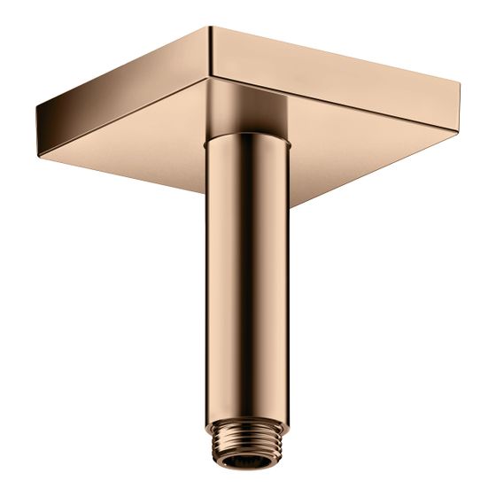 Hansgrohe AXOR ShowerSolutions Deckenanschluss 100mm eckig, DN 15, G 1/2
