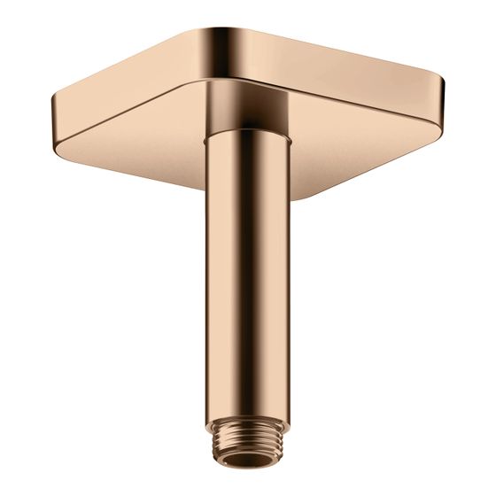 Hansgrohe AXOR ShowerSolutions Deckenanschluss 100mm softsquare, DN 15, G 1/2