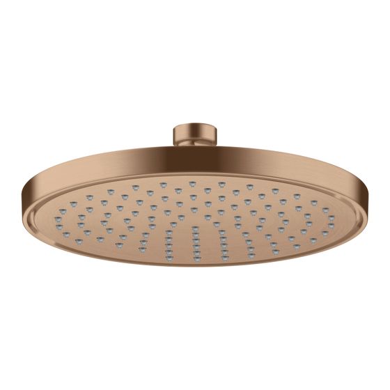 Hansgrohe AXOR ShowerSolutions Kopfbrause 220mm, 10,1l/min, 1jet, Brushed Red Gold