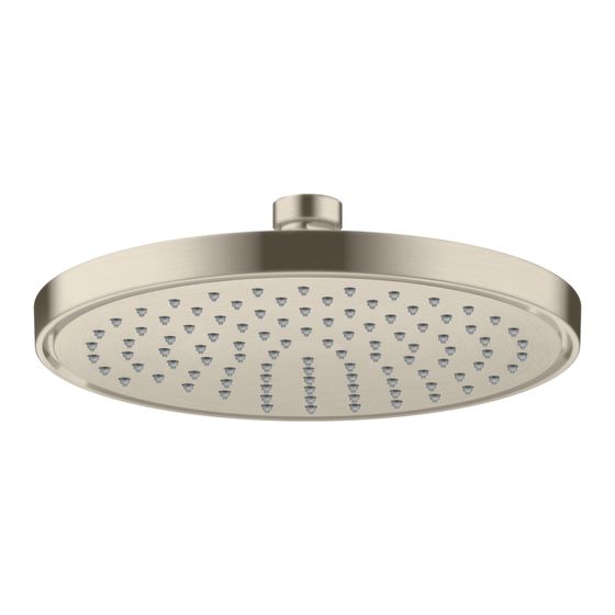 Hansgrohe AXOR ShowerSolutions Kopfbrause 220mm, 10,1l/min, 1jet, Brushed Nickel