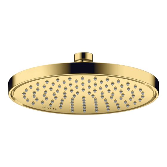 Hansgrohe AXOR ShowerSolutions Kopfbrause 220mm, 10,1l/min, 1jet, Polished Gold Optic