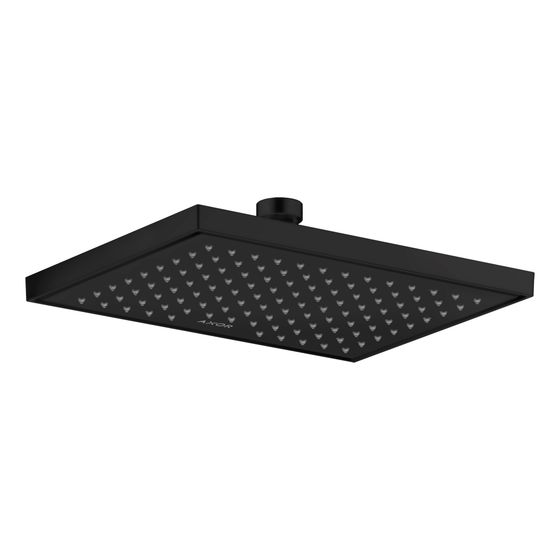 Hansgrohe AXOR ShowerSolutions Kopfbrause, 5,2l/min, 245x185mm, 1jet, EcoSmartPlus, Mattschwarz