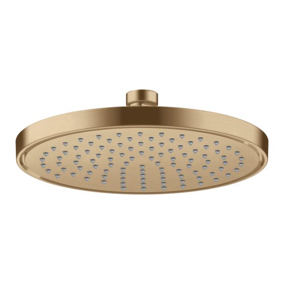 Hansgrohe AXOR ShowerSolutions Kopfbrause 220mm, 5,6l/min, 1jet EcoSmartPlus, Brushed Bronze