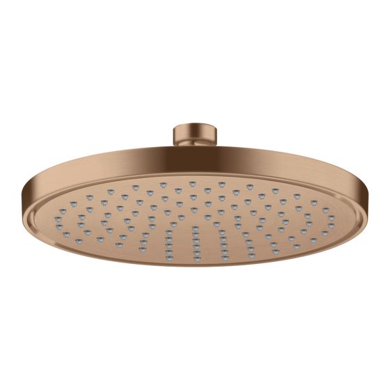 Hansgrohe AXOR ShowerSolutions Kopfbrause 220mm, 5,6l/min, 1jet EcoSmartPlus, Brushed Red Gold