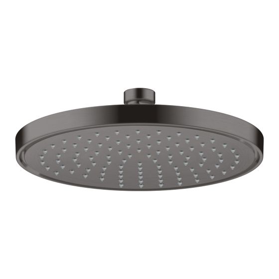 Hansgrohe AXOR ShowerSolutions Kopfbrause 220mm, 5,6l/min, 1jet EcoSmartPlus, Brushed Black Chrome