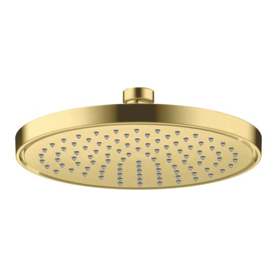 Hansgrohe AXOR ShowerSolutions Kopfbrause 220mm, 5,6l/min, 1jet EcoSmartPlus, Brushed Brass