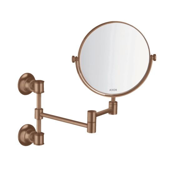 Hansgrohe AXOR Montreux Rasierspiegel, 213x314x66mm, Glas/Metall, Brushed Red Gold