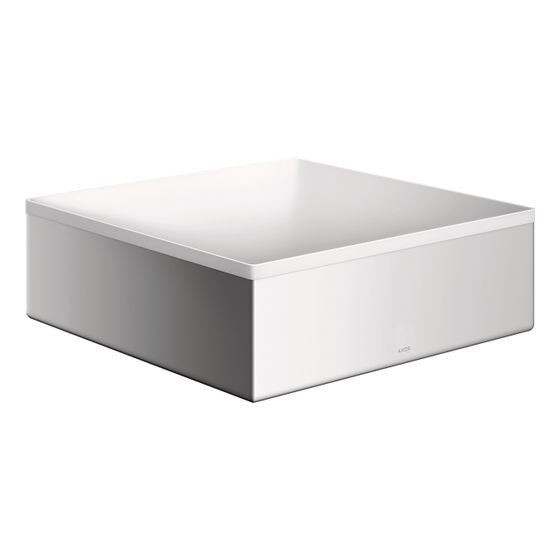Hansgrohe AXOR Aufsatzwaschtisch Suite Quadratisch, 285x105x285mm, ohne Hahnloch, Überlauf, Weiß/Chrom