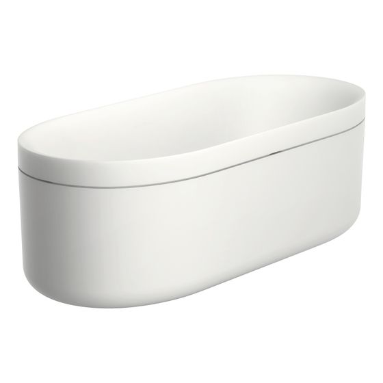 Hansgrohe AXOR freistehende Badewanne Suite, 1884x631x827mm, Ablaufgarnitur, Polished Nickel