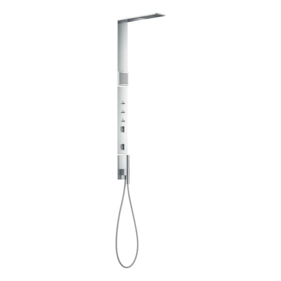 Hansgrohe AXOR ShowerComposition Duschpaneel, Thermostat, Kopfbrause 110x220mm, 1jet, Schulterbrause, Chrom