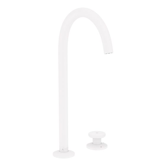 Hansgrohe AXOR One 2-Loch Waschtischmischer Select 260mm, 5l/min, Push-Open Ablaufgarnitur, Mattweiß