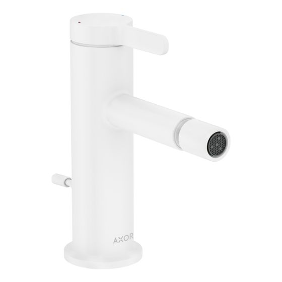 Hansgrohe AXOR One Einhebel-Bidetmischer, 5l/min, Zugstangen-Ablaufgarnitur, Mattweiß