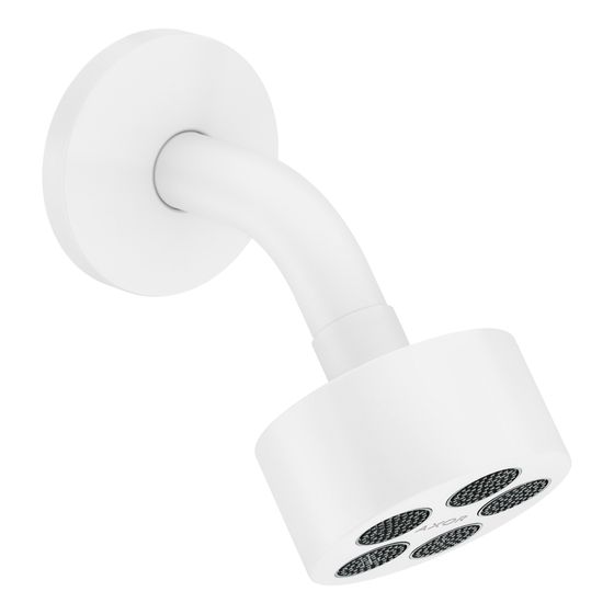 Hansgrohe AXOR One Kopfbrause 75mm, 8,7l/min, 1jet EcoSmart, Brausearm, Mattweiß