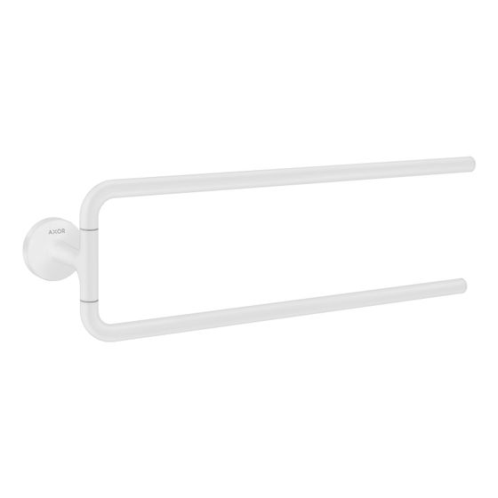 Hansgrohe AXOR Universal Circular Handtuchhalter zweiarmig, 490mm, Metall, Mattweiß
