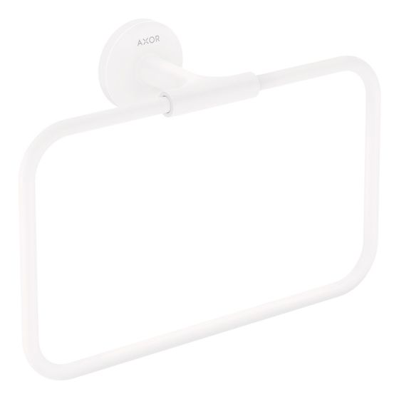 Hansgrohe AXOR Universal Circular Handtuchring, schwenkbar, Metall, Mattweiß