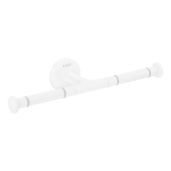 Hansgrohe AXOR Universal Circular Toilettenpapierhalter doppelt, Wandmontage, Mattweiß