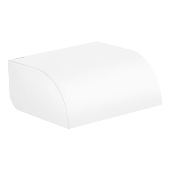 Hansgrohe AXOR Universal Circular Toilettenpapierhalter, Deckel, 142x64mm, Mattweiß