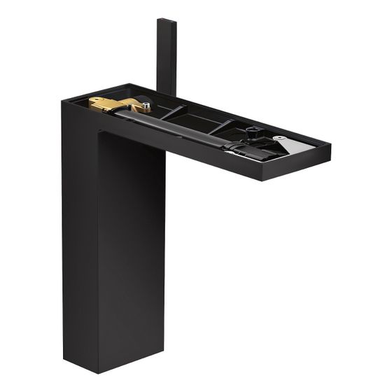 Hansgrohe AXOR MyEdition Einhebel-Waschtischmischer 230mm, 5l/min, für AWT, Push-Open Ablaufgarnitur ohne Platte, Mattschwarz