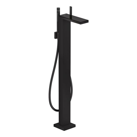 Hansgrohe AXOR MyEdition Einhebel-Wannenmischer bodenstehend, 20l/min, Mattschwarz/Schwarzglas