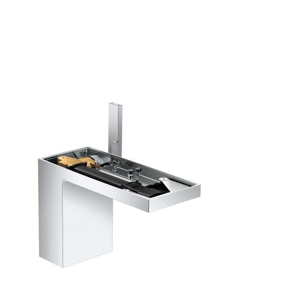 Hansgrohe AXOR MyEdition Einhebel-Waschtischmischer 110mm, 5l/min, Push-Open Ablaufgarnitur ohne Platte, Chrom