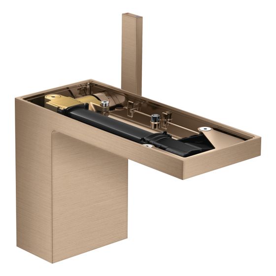 Hansgrohe AXOR MyEdition Einhebel-Waschtischmischer 110mm, 5l/min, Push-Open Ablaufgarnitur ohne Platte, Brushed Red Gold