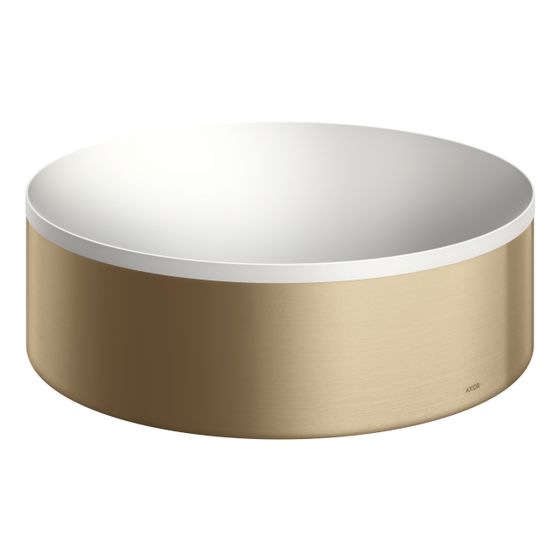 Hansgrohe AXOR Aufsatzwaschtisch Suite Rund, 300x105x300mm, ohne Hahnloch, Überlauf, Brushed Bronze