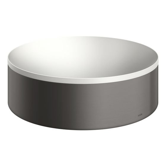 Hansgrohe AXOR Aufsatzwaschtisch Suite Rund, 300x105x300mm, ohne Hahnloch, Überlauf, Brushed Black Chrome