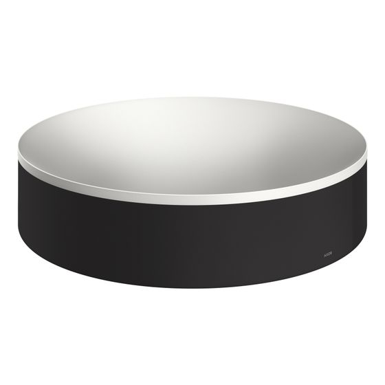 Hansgrohe Aufsatzwaschtisch AXOR Suite Rund, 400x105x400mm, ohne Hahnloch, ohne Überlauf, Mattschwarz