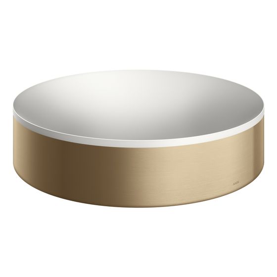 Hansgrohe AXOR Aufsatzwaschtisch Suite Rund, 400x105x400mm, ohne Hahnloch, Überlauf, Brushed Bronze