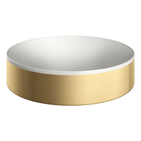 Hansgrohe AXOR Aufsatzwaschtisch Suite Rund, 400x105x400mm, ohne Hahnloch, Überlauf, Brushed Gold Optic