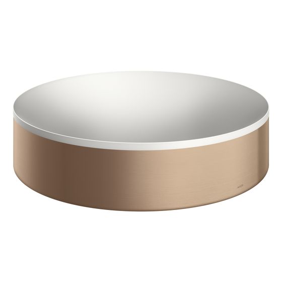 Hansgrohe AXOR Aufsatzwaschtisch Suite Rund, 400x105x400mm, ohne Hahnloch, Überlauf, Brushed Red Gold