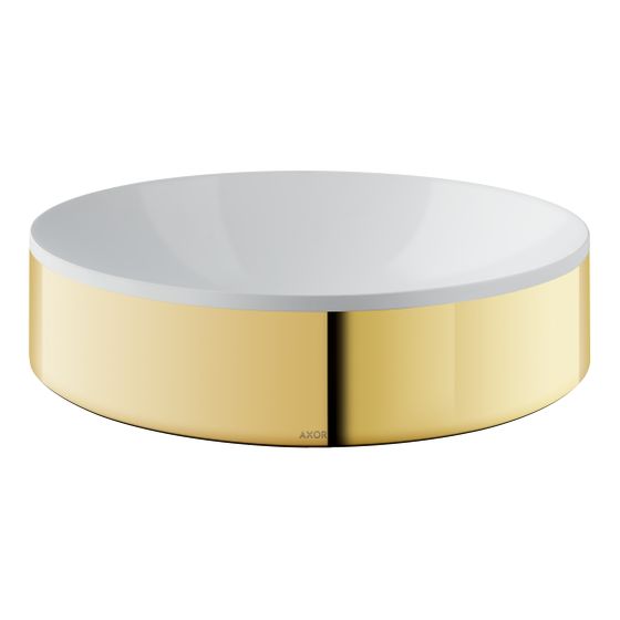 Hansgrohe Aufsatzwaschtisch AXOR Suite Rund, 400x105x400mm, ohne Hahnloch, ohne Überlauf, Polished Gold Optic