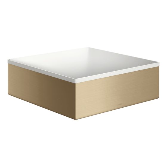Hansgrohe AXOR Aufsatzwaschtisch Suite Quadratisch, 285x105x285mm, ohne Hahnloch, Überlauf, Brushed Bronze