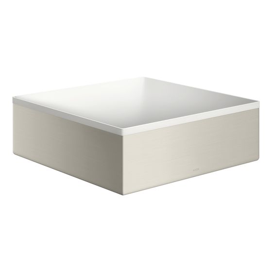 Hansgrohe AXOR Aufsatzwaschtisch Suite Quadratisch, 285x105x285mm, ohne Hahnloch, Überlauf, Edelstahl Optic