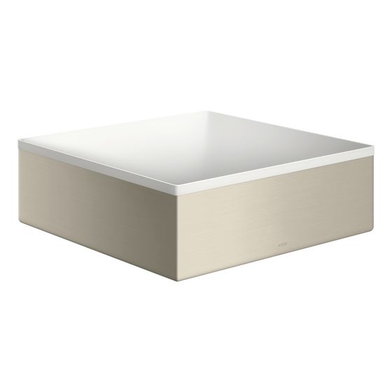Hansgrohe AXOR Aufsatzwaschtisch Suite Quadratisch, 285x105x285mm, ohne Hahnloch, Überlauf, Brushed Nickel