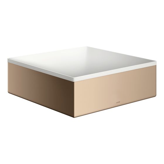 Hansgrohe AXOR Aufsatzwaschtisch Suite Quadratisch, 285x105x285mm, ohne Hahnloch, Überlauf, Polished Red Gold