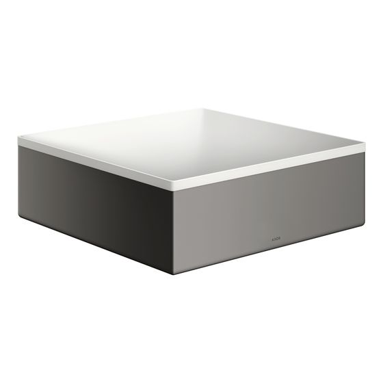 Hansgrohe AXOR Aufsatzwaschtisch Suite Quadratisch, 285x105x285mm, ohne Hahnloch, Überlauf, Polished Black Chrome