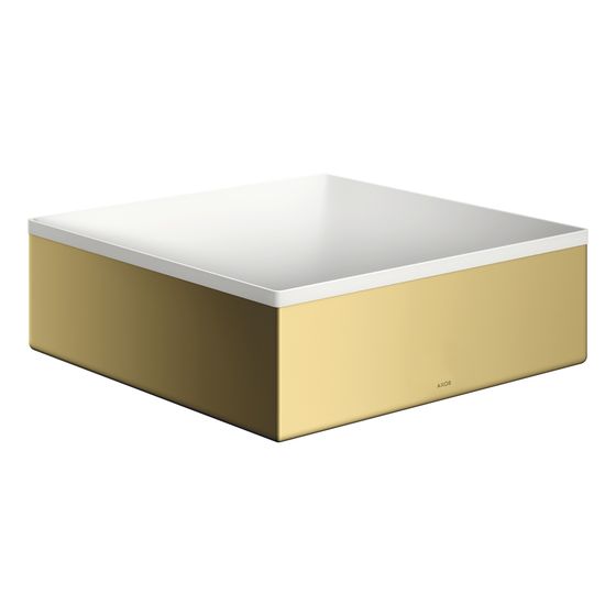 Hansgrohe AXOR Aufsatzwaschtisch Suite Quadratisch, 285x105x285mm, ohne Hahnloch, Überlauf, Polished Gold Optic