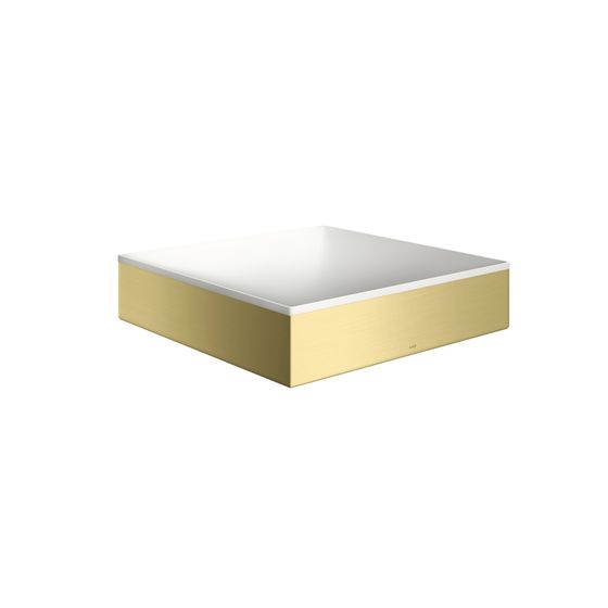 Hansgrohe AXOR Aufsatzwaschtisch Suite Quadratisch, 400x95x400mm, ohne Hahnloch, Überlauf, Brushed Brass