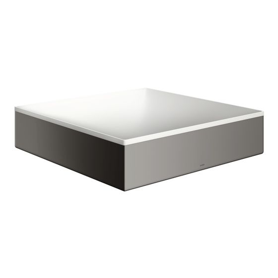 Hansgrohe AXOR Aufsatzwaschtisch Suite Quadratisch, 400x95x400mm, ohne Hahnloch, Überlauf, Polished Black Chrome