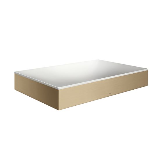 Hansgrohe AXOR Aufsatzwaschtisch Suite Quadratisch, 600x95x400mm, ohne Hahnloch, Überlauf, Brushed Bronze